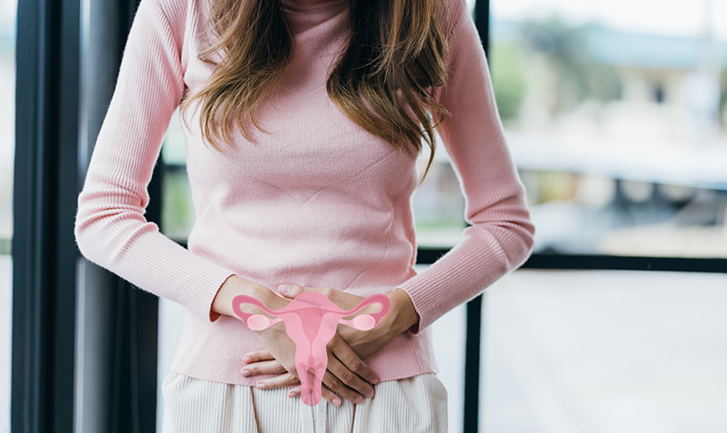 A woman preparing for a cervical screening